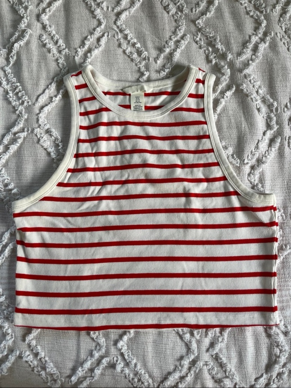 H&M Cropped Ribbed Tank Top - Picture 1 of 4